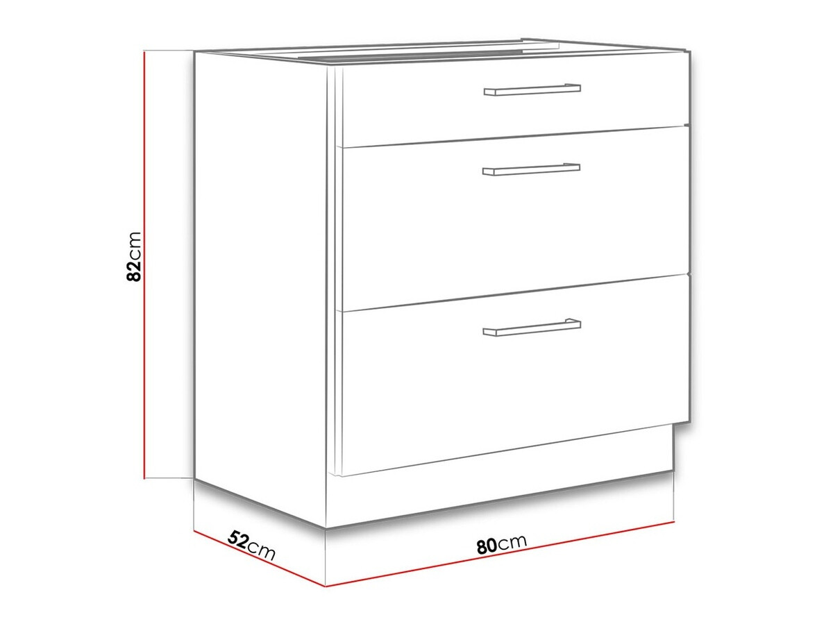 Modular cabinet with drawers Wood Grey 123