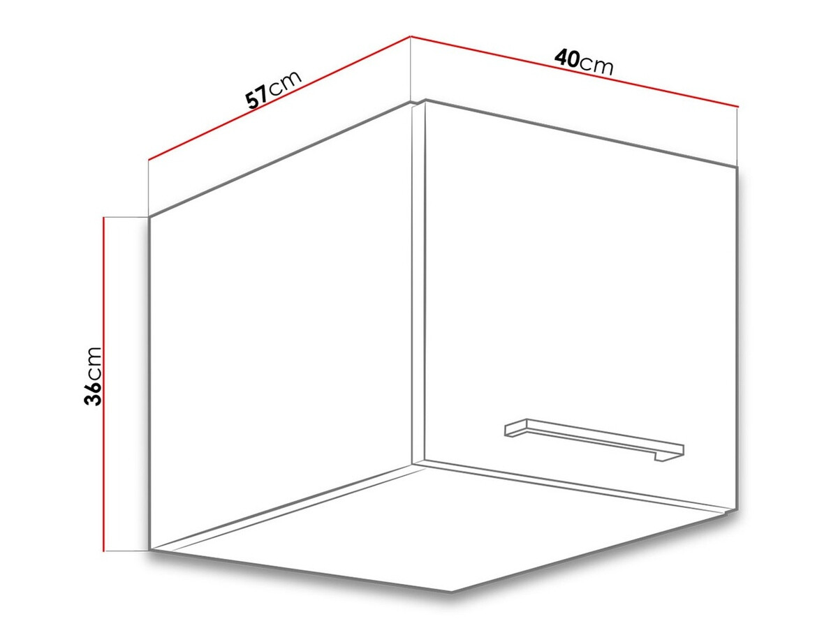 Modular wall cabinet Wood Grey 128