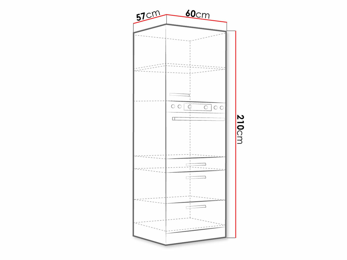 Modular cabinet for built-in appliances Multi White 101