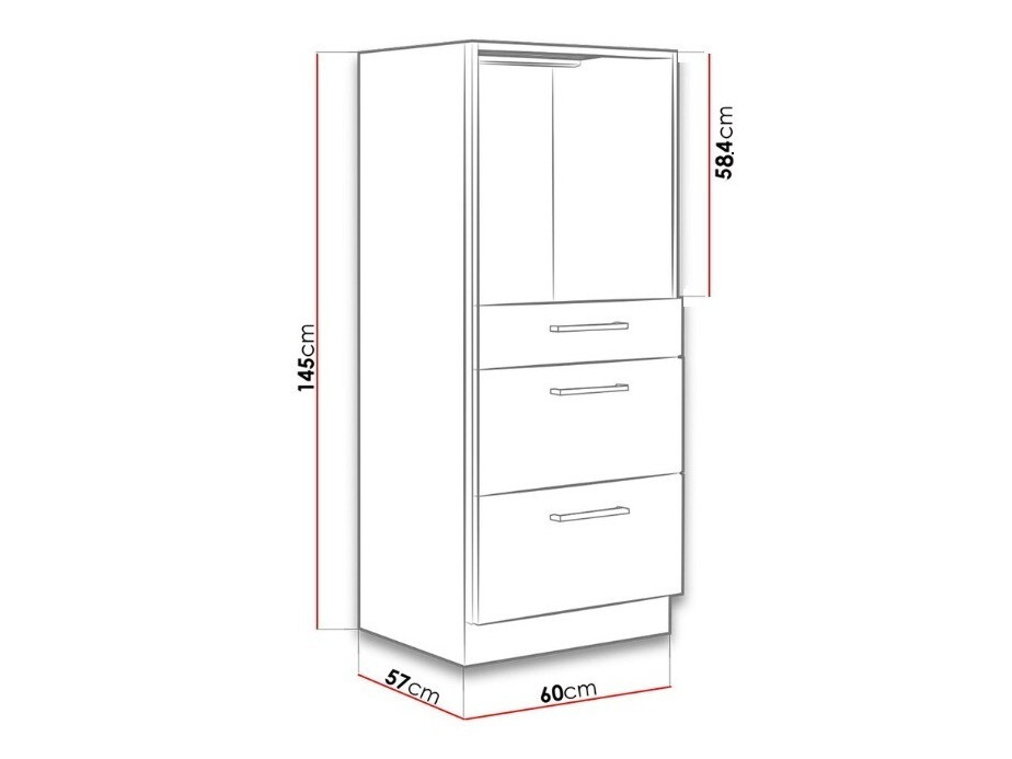 Modular cabinet for built-in appliances Wood Grey 102