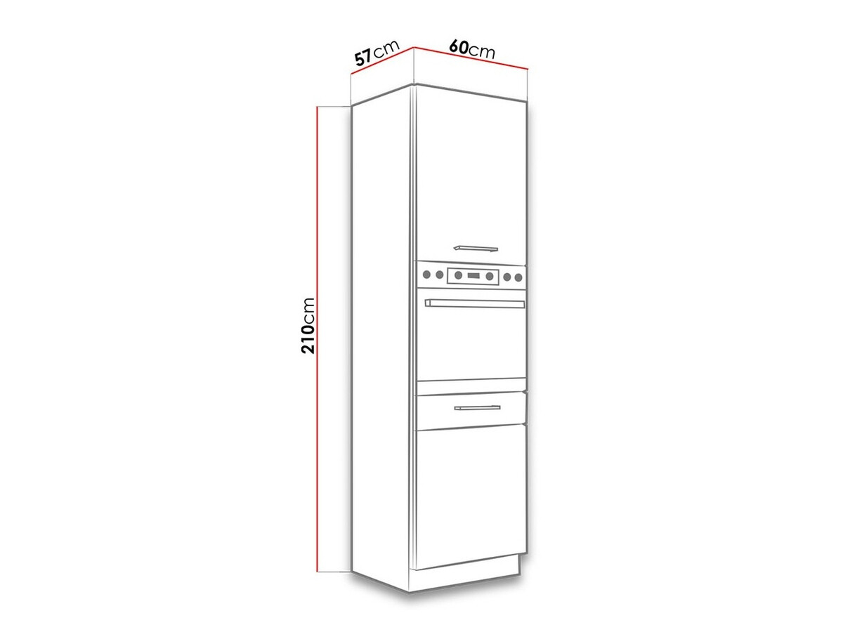 Modular cabinet for built-in appliances Wood Grey 113