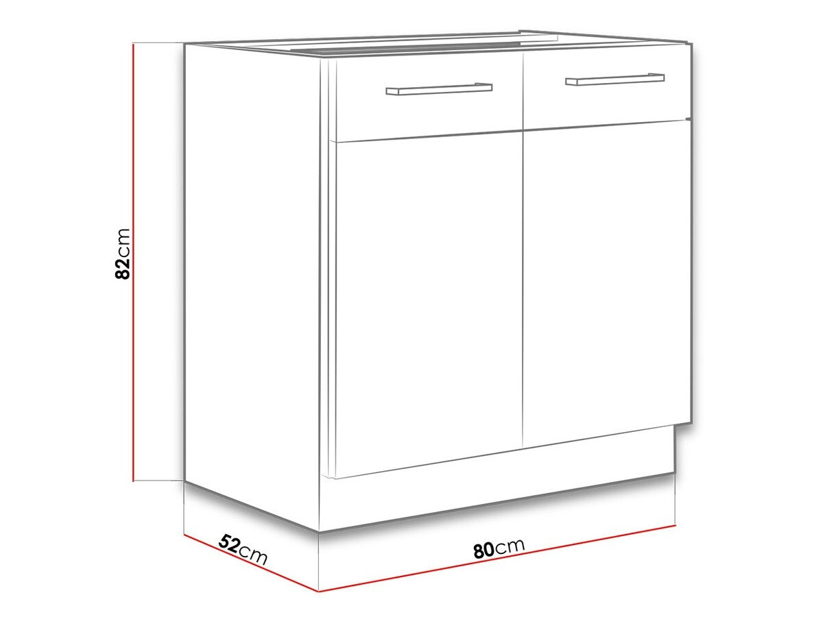 Modular cabinet with doors Wood White 110