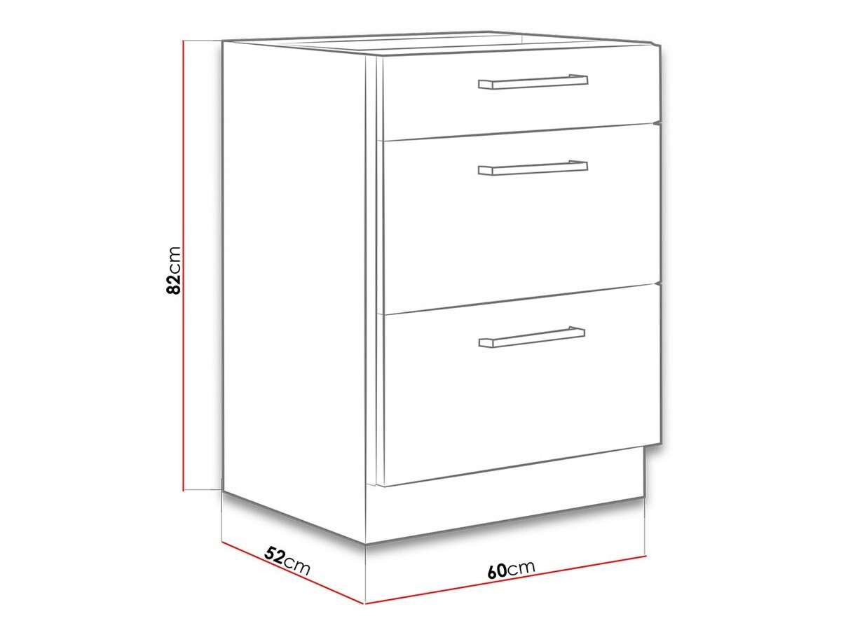 Modular cabinet with drawers Wood White 115
