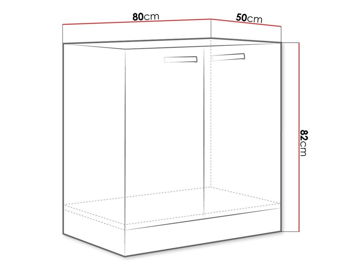 Modular sink cabinet with doors Multi Grey 110