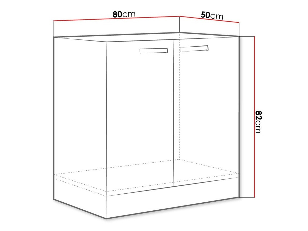 Modular sink cabinet with doors Multi White 110