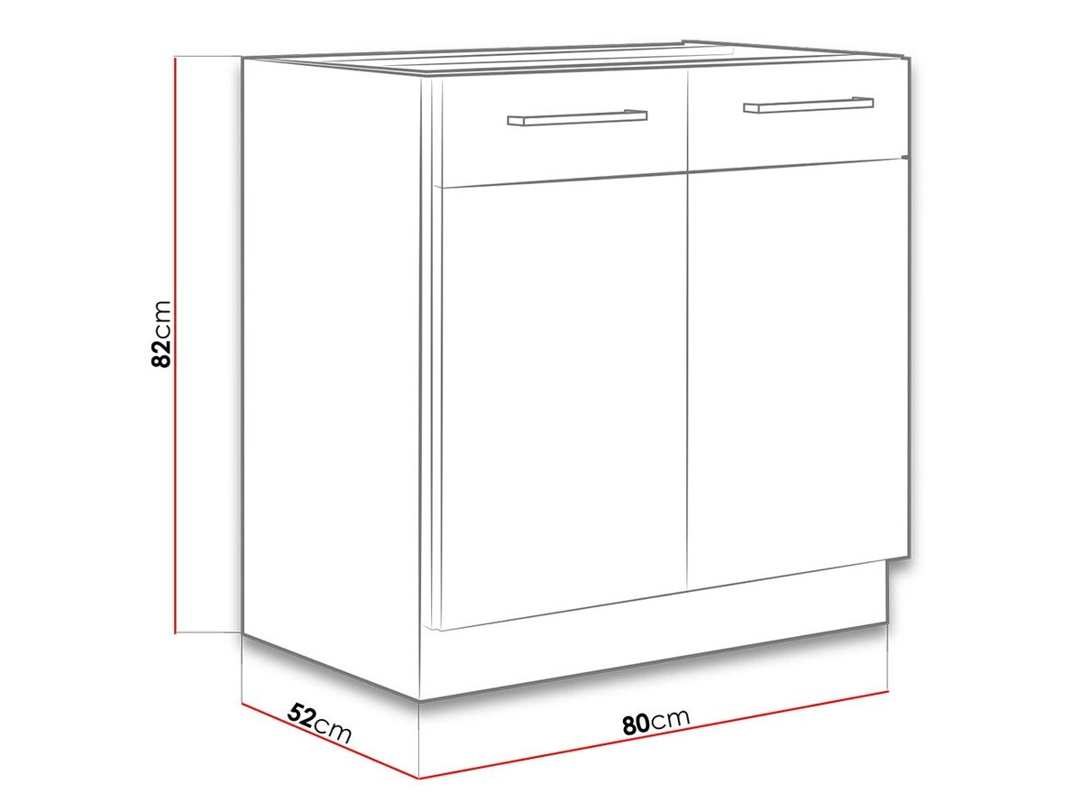 Modular sink cabinet with doors Wood Grey 108