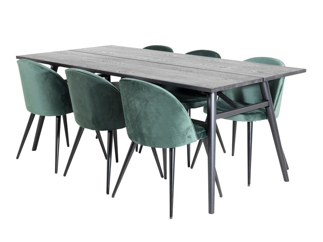 Dining set Dallas 1676 (Green + Black)