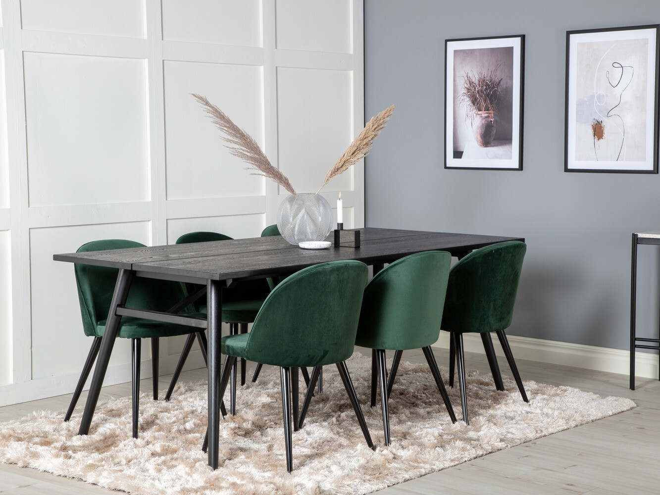 Dining set Dallas 1676 (Green + Black)