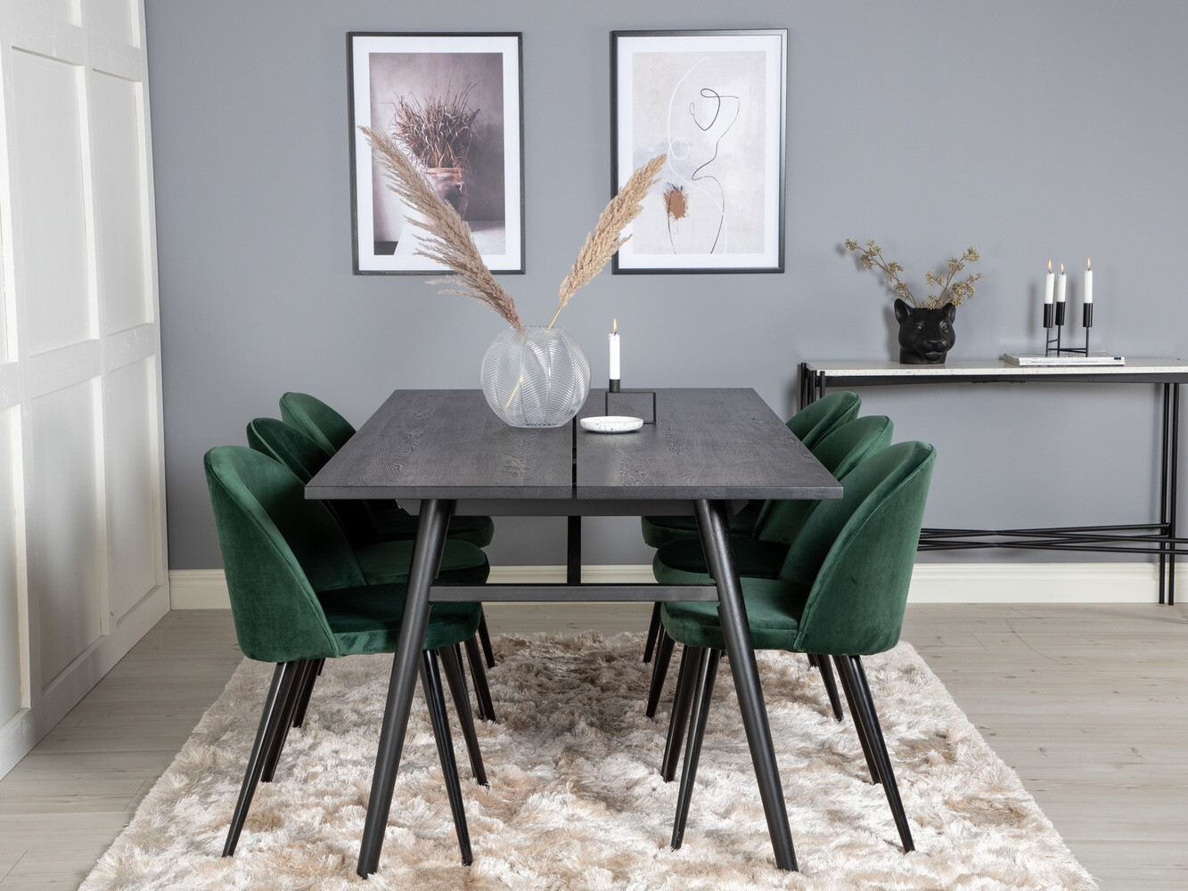 Dining set Dallas 1676 (Green + Black)