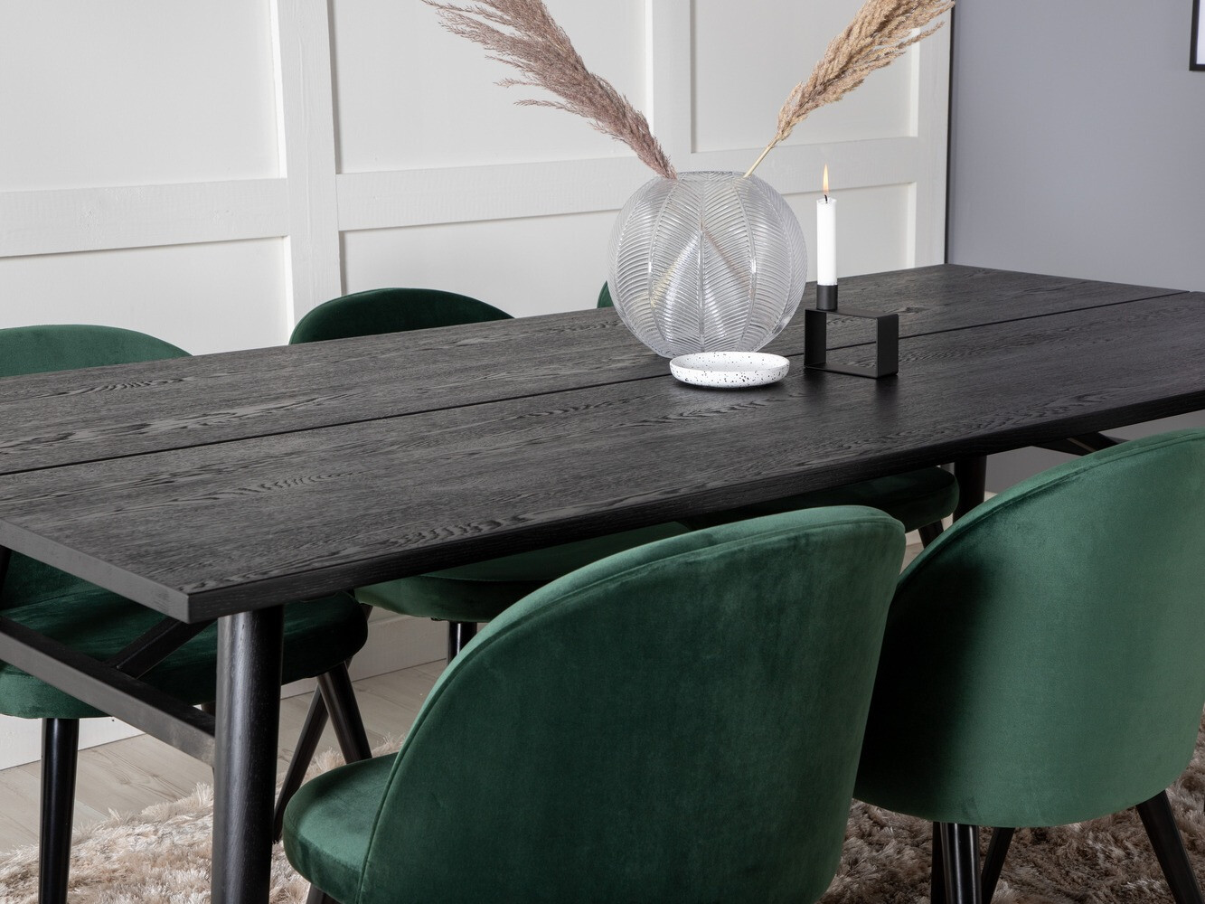 Dining set Dallas 1676 (Green + Black)