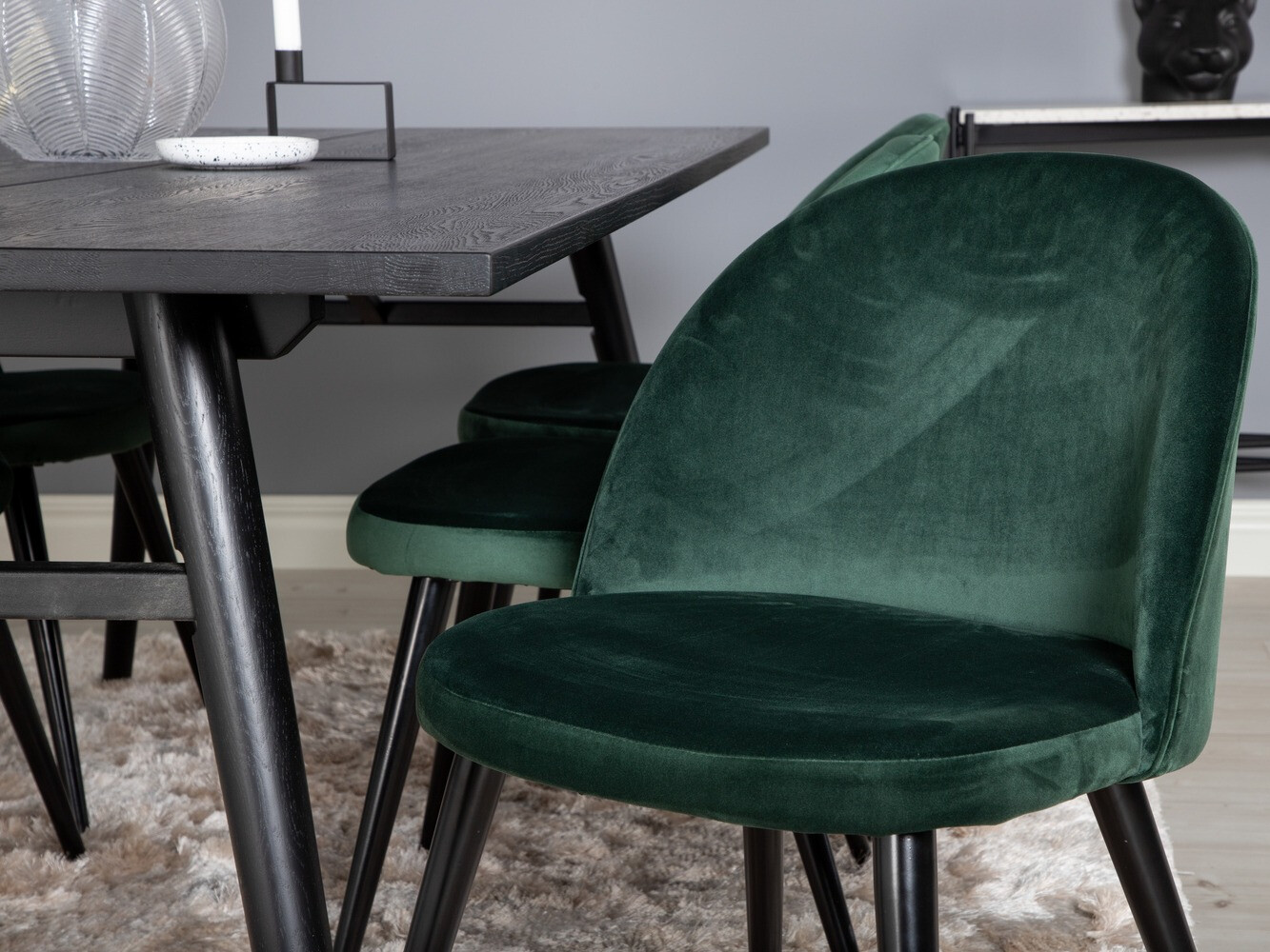 Dining set Dallas 1676 (Green + Black)