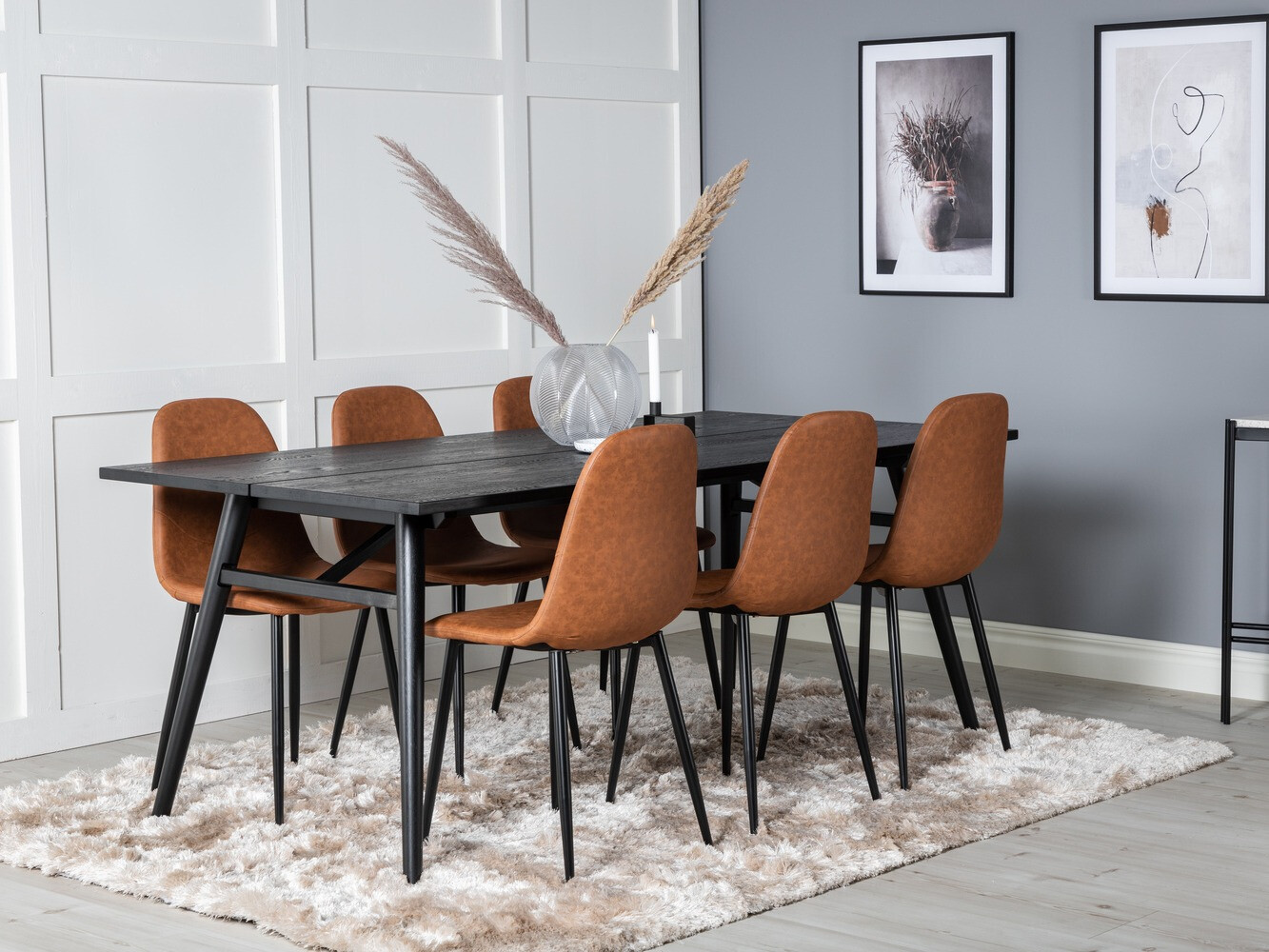Dining set Dallas 1681 (Brown + Black)