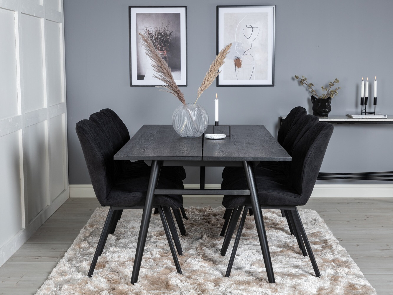 Dining set Dallas 1686 (Black)