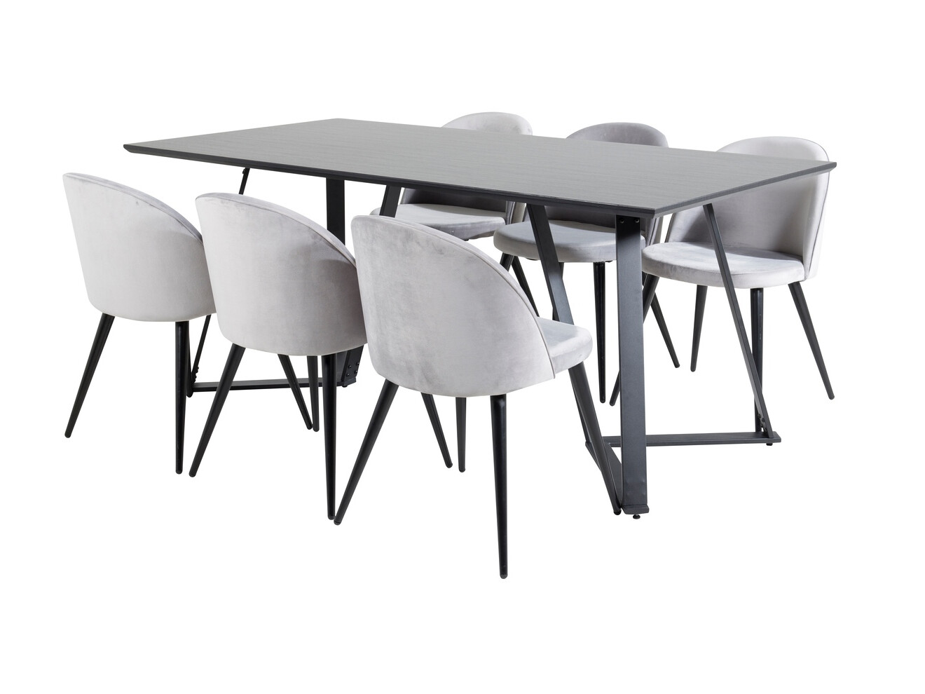 Dining set Dallas 360 (Grey + Black)