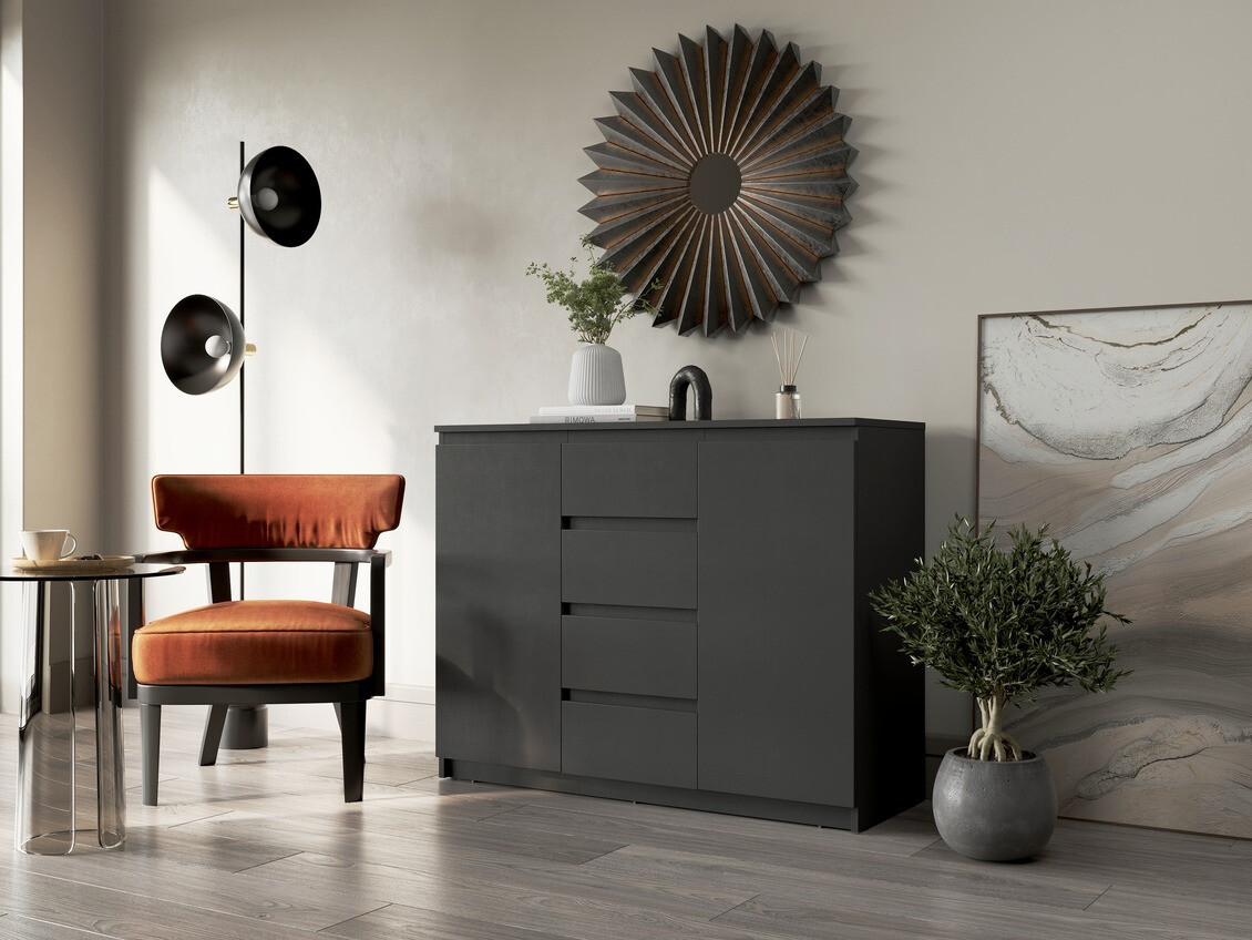 Chest of drawers Cirdelu 105 (Black)