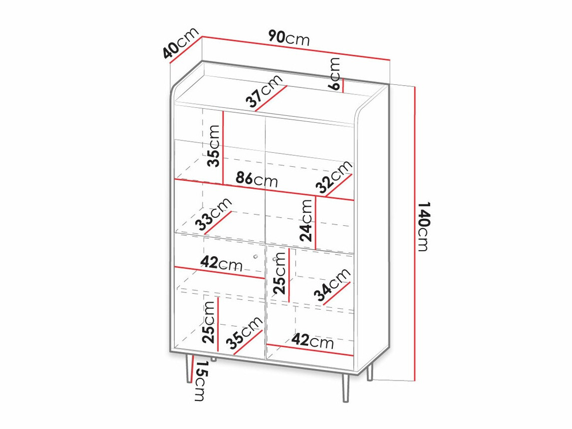 Bookcase Ferenou 108
