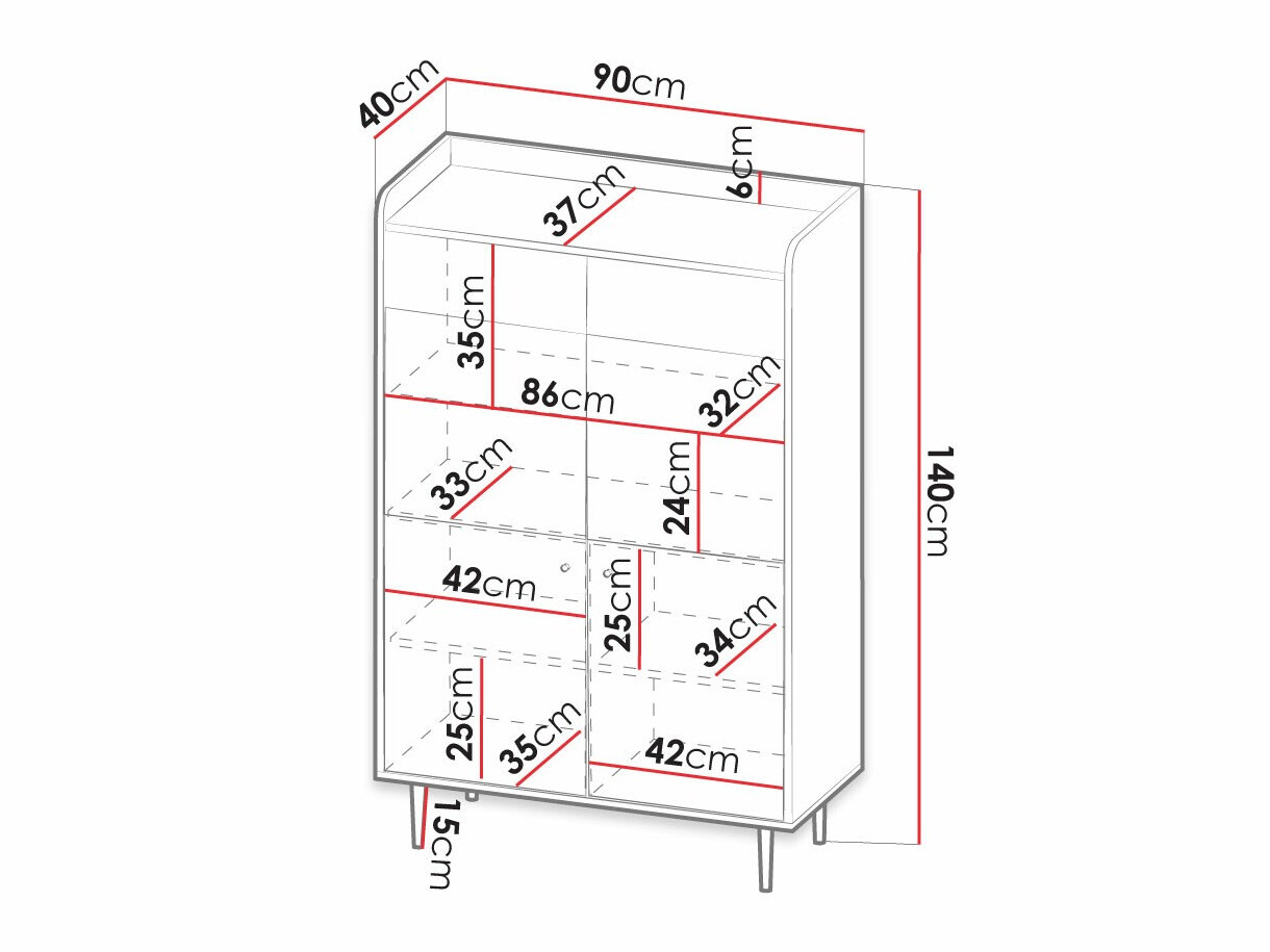 Bookcase Ferenou 108