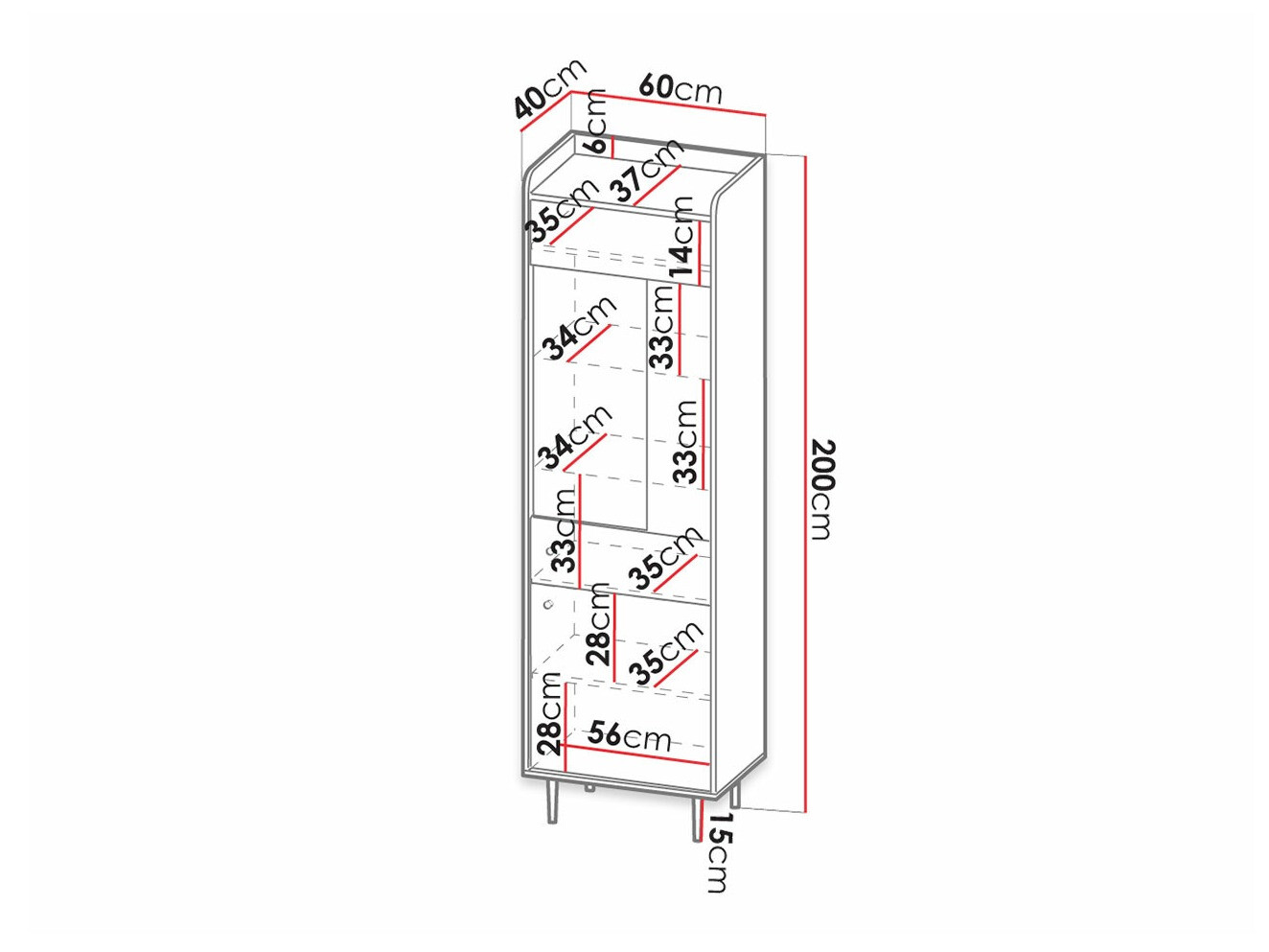 Bookcase Ferenou 109