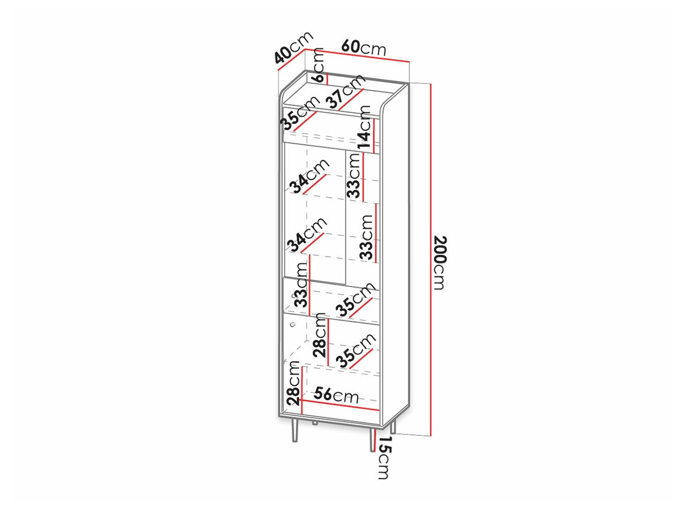 Bookcase Ferenou 109