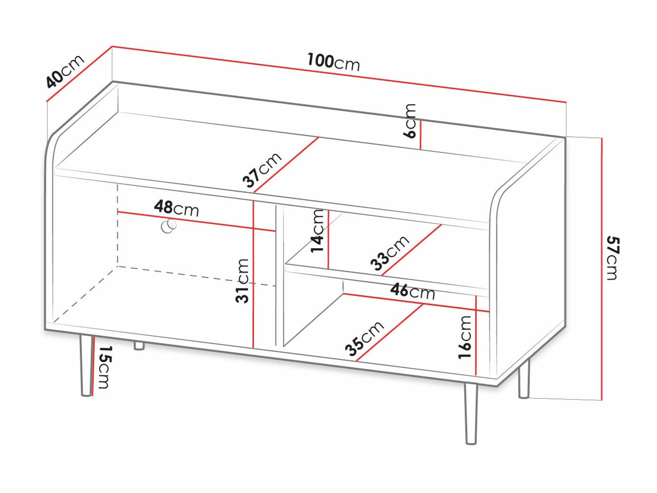 TV stand Ferenou 106