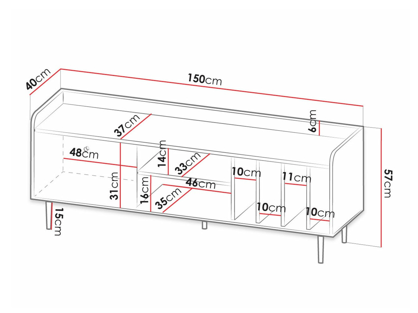 TV stand Ferenou 107