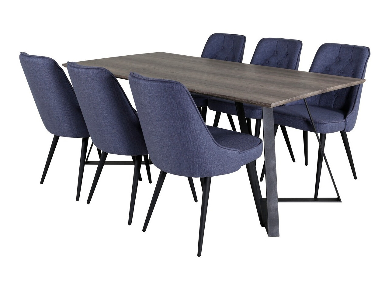 Dining set Dallas 1347 (Blue + Black)