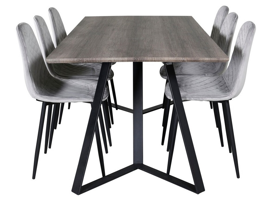 Dining set Dallas 1357 (Grey + Black)