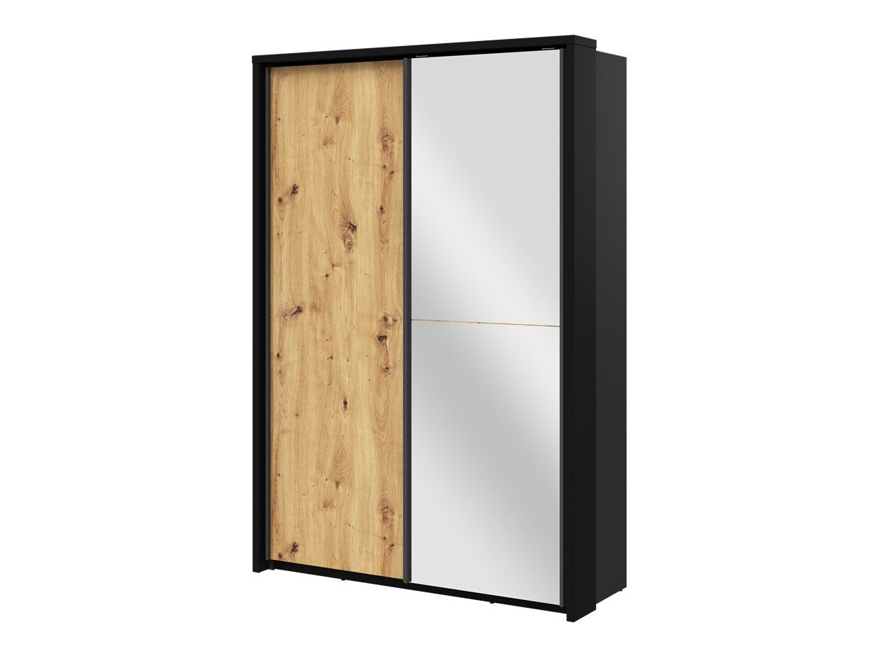Wardrobe Fresno 122 (Artisan oak + Black)