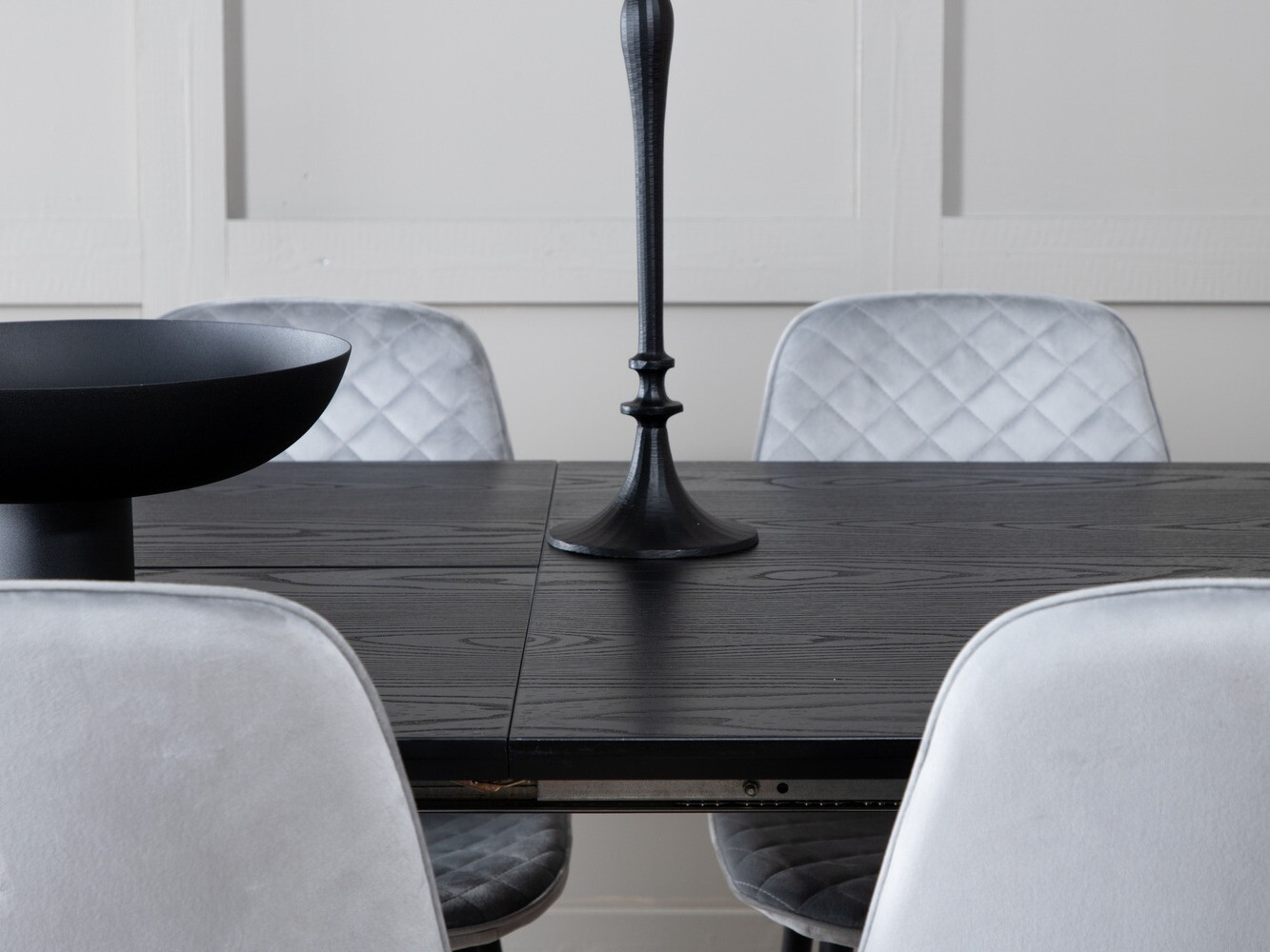 Dining set Dallas 1448 (Grey + Black)