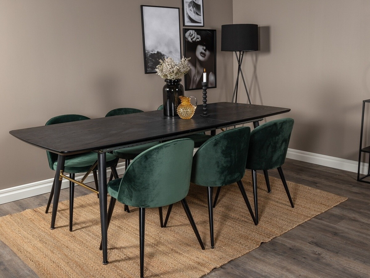 Dining set Dallas 1449 (Green + Black)