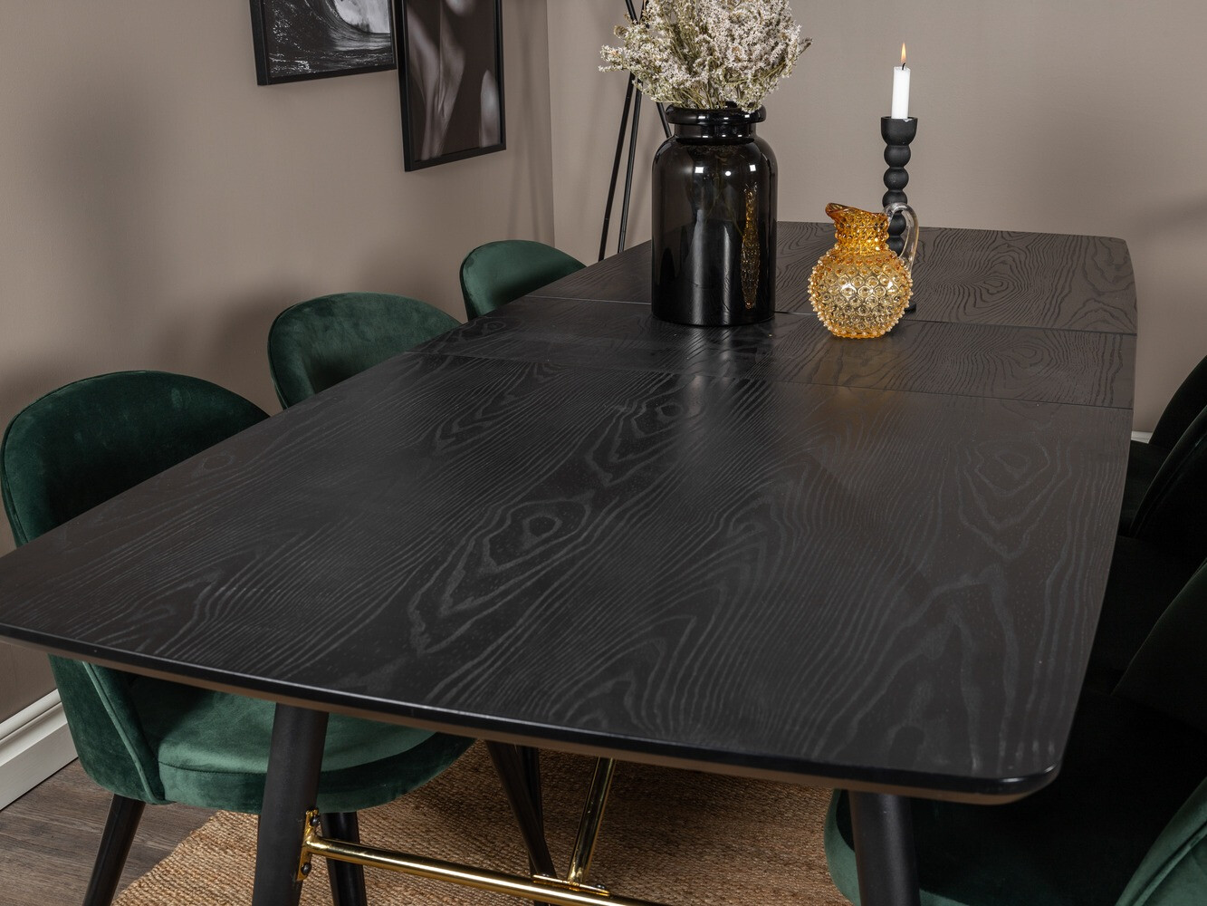 Dining set Dallas 1449 (Green + Black)