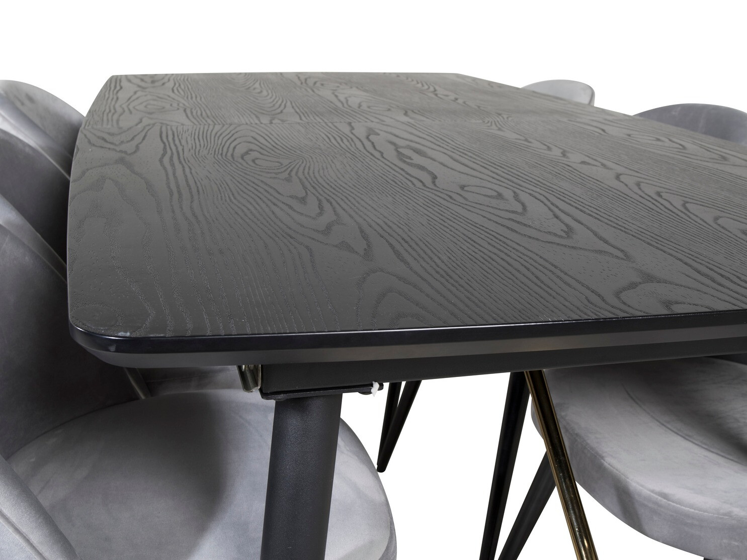 Dining set Dallas 1449 (Light grey + Black)