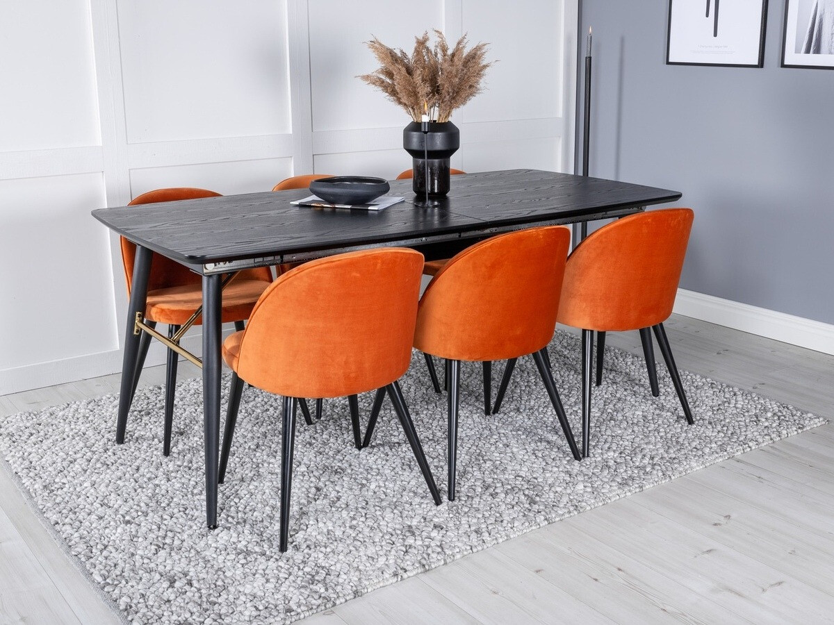 Dining set Dallas 1449 (Orange + Black)