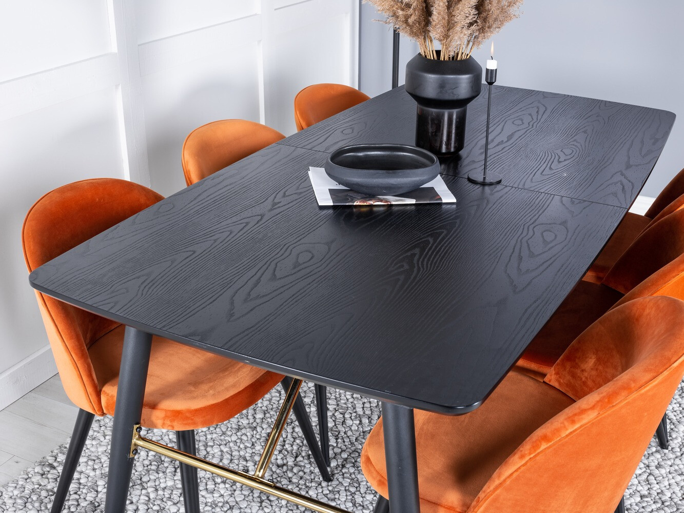 Dining set Dallas 1449 (Orange + Black)