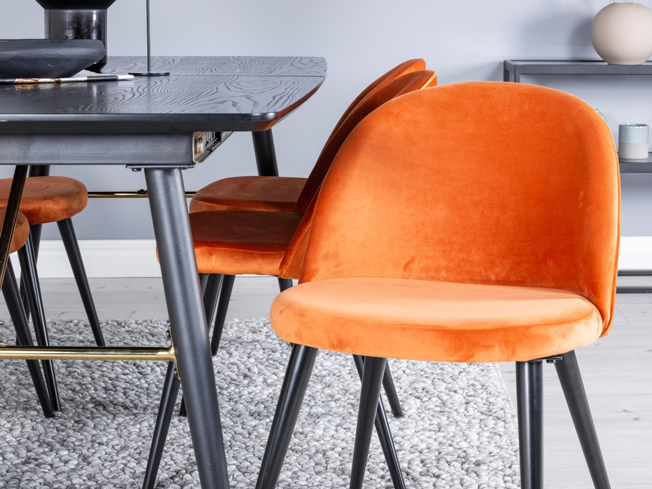 Dining set Dallas 1449 (Orange + Black)