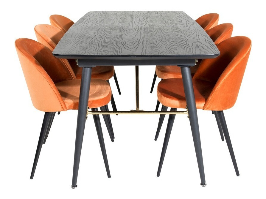 Dining set Dallas 1449 (Orange + Black)