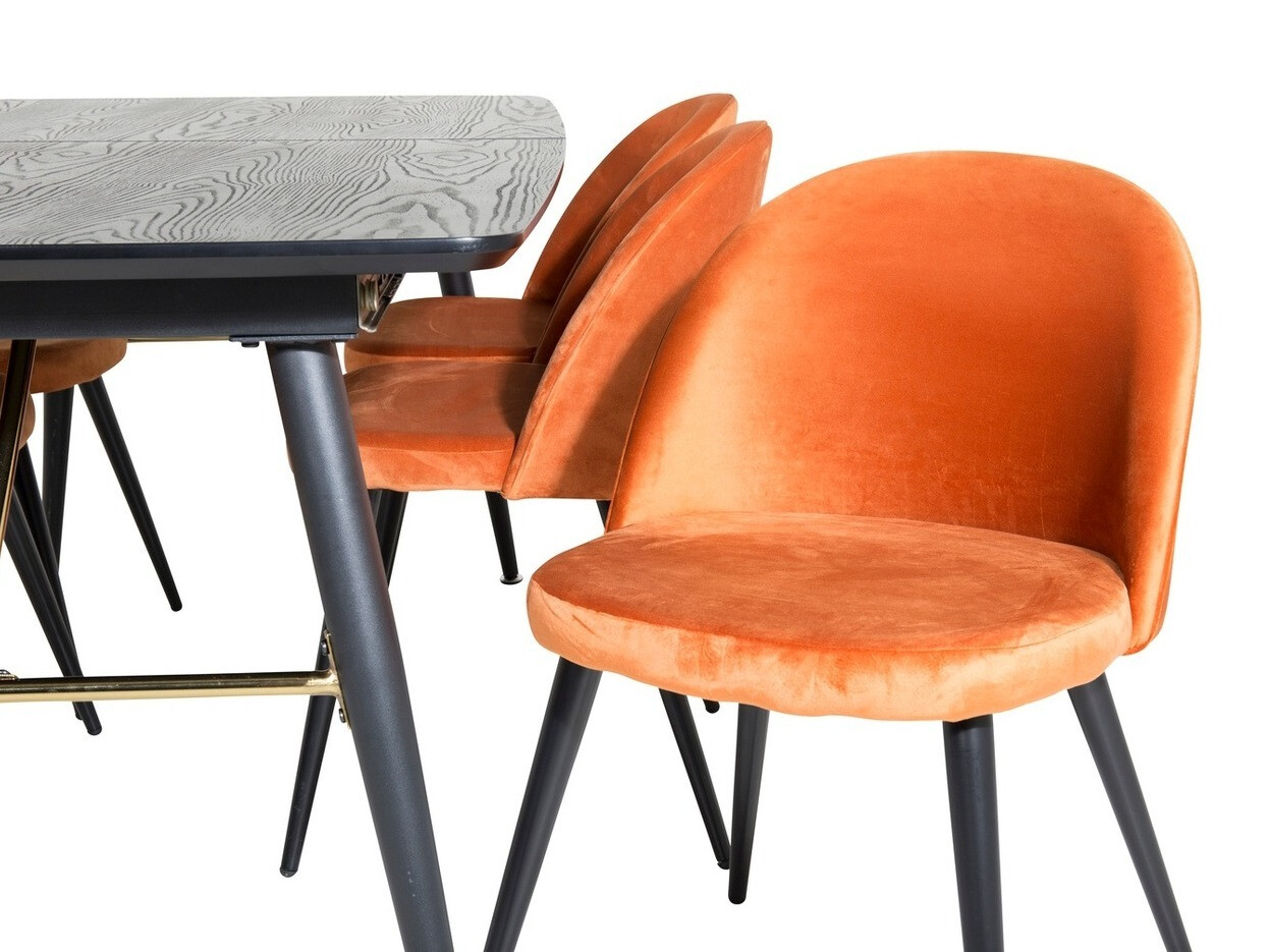 Dining set Dallas 1449 (Orange + Black)