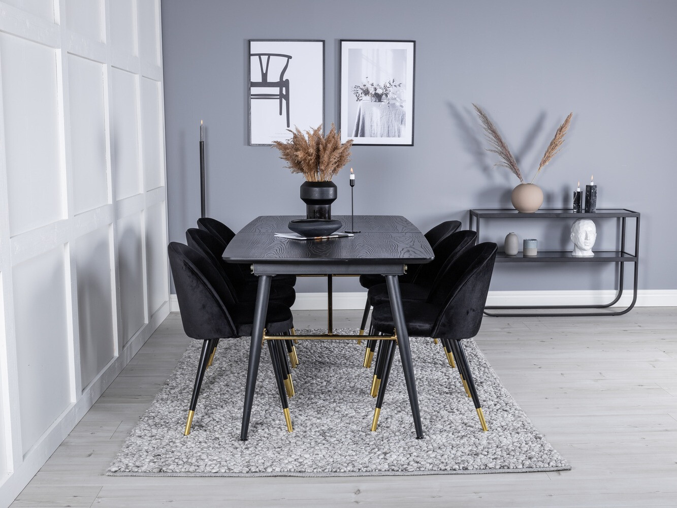 Dining set Dallas 1451 (Black)