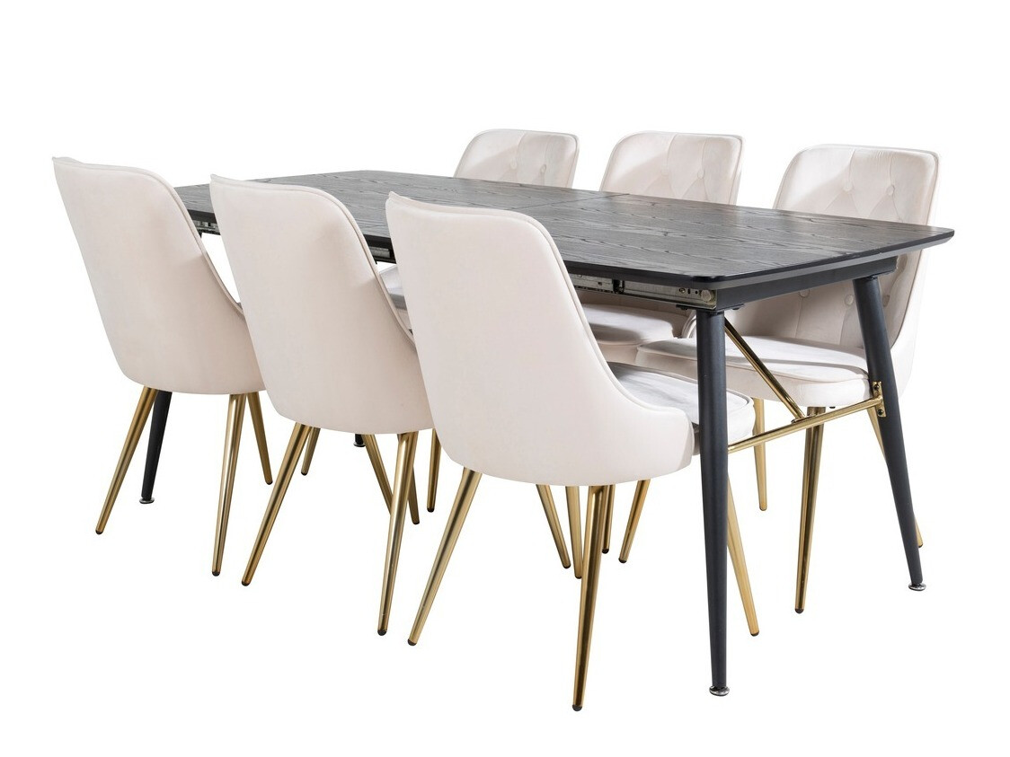 Dining set Dallas 1453 (Beige + golden)