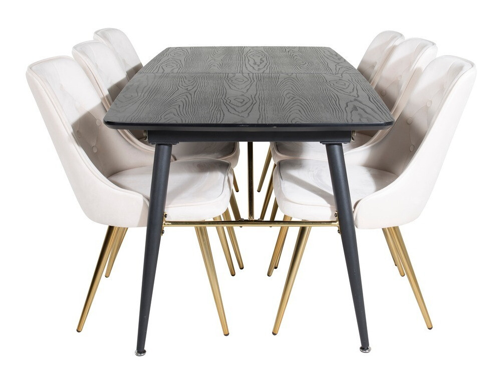 Dining set Dallas 1453 (Beige + golden)
