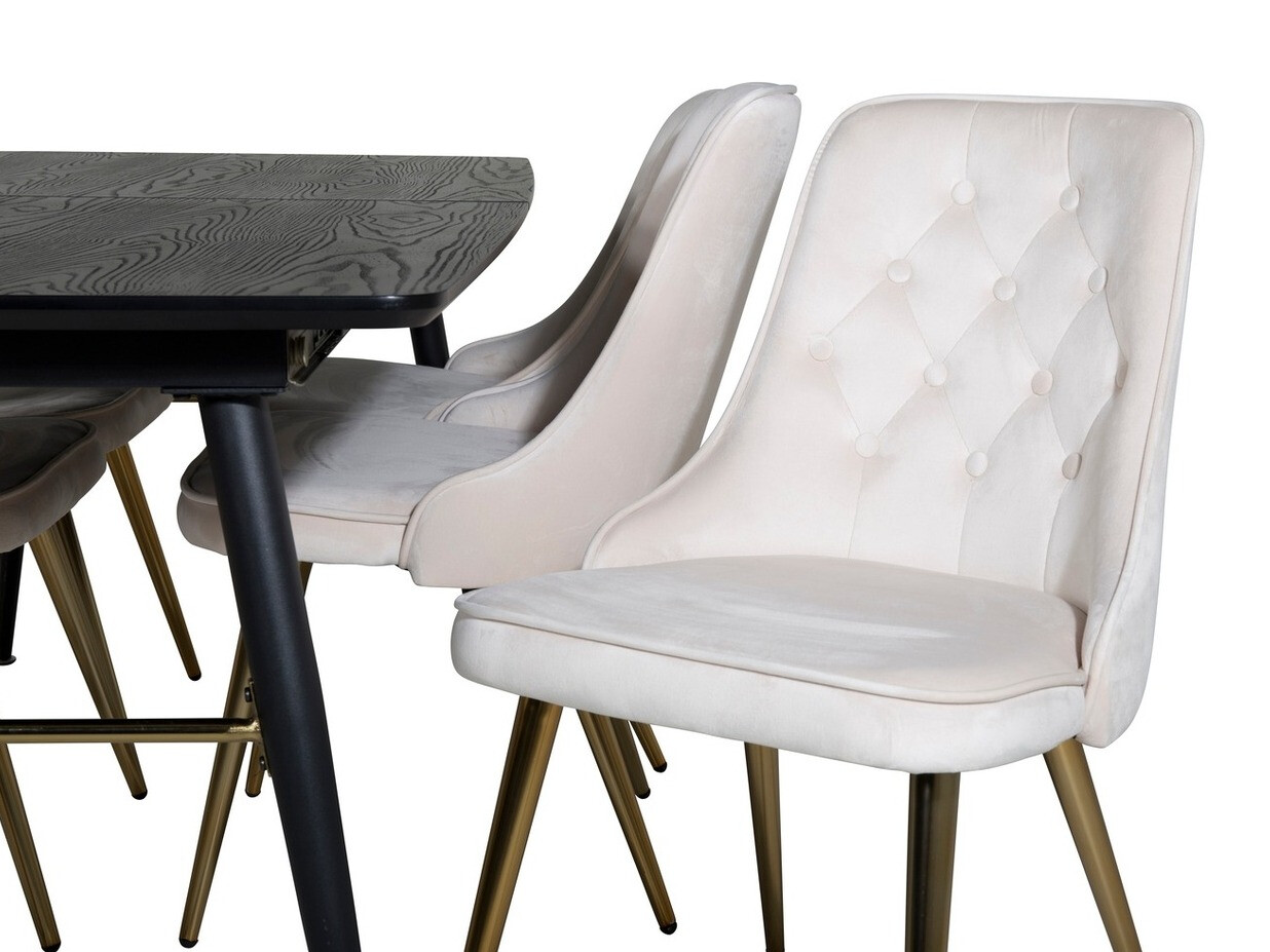 Dining set Dallas 1453 (Beige + golden)