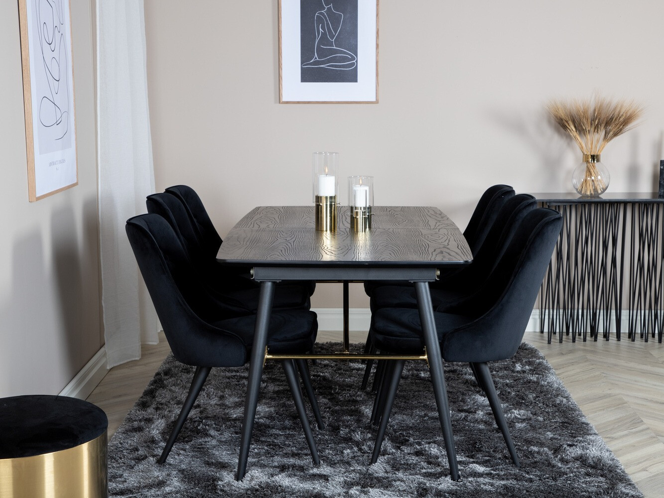Dining set Dallas 1453 (Black)