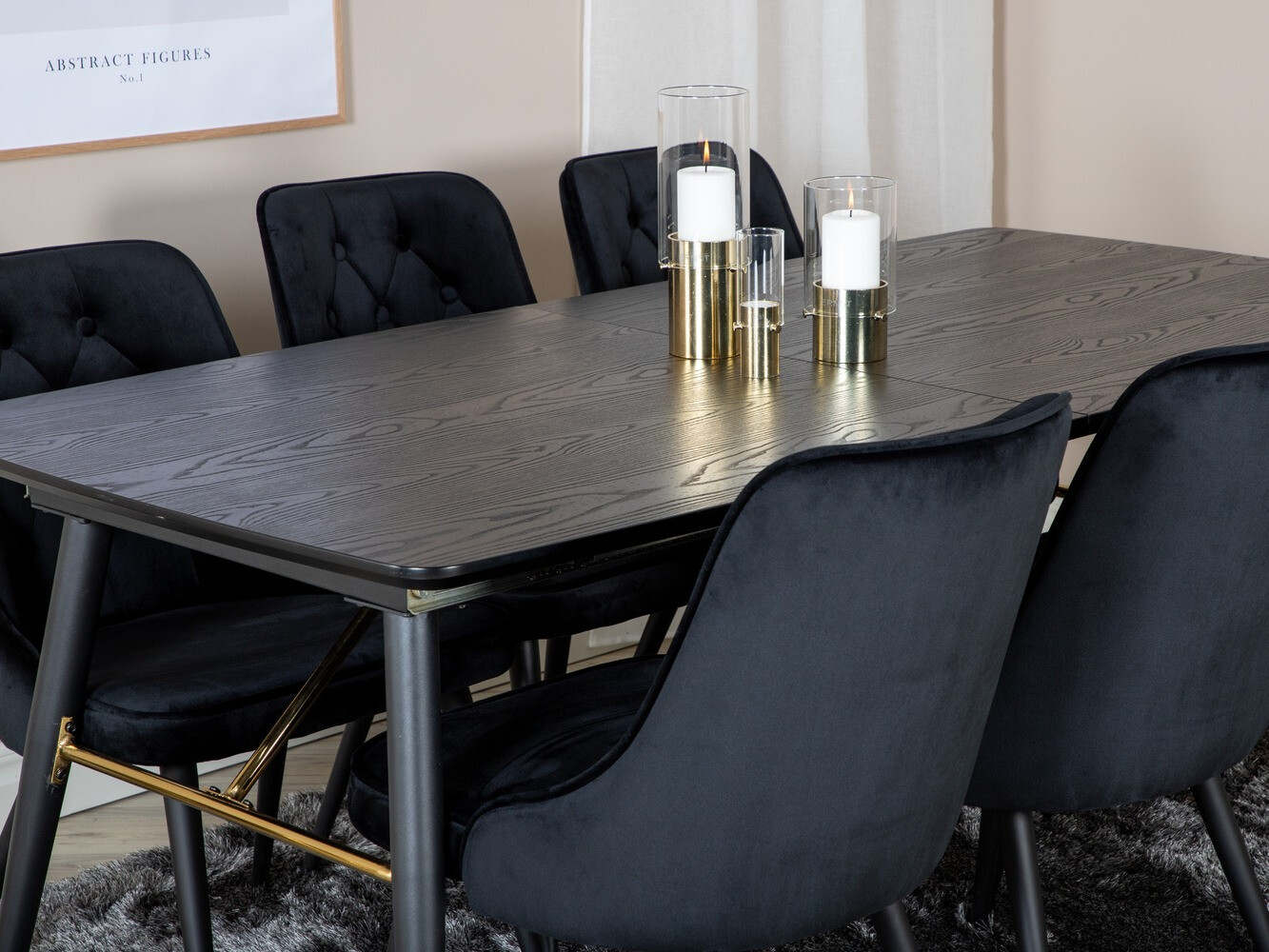 Dining set Dallas 1453 (Black)