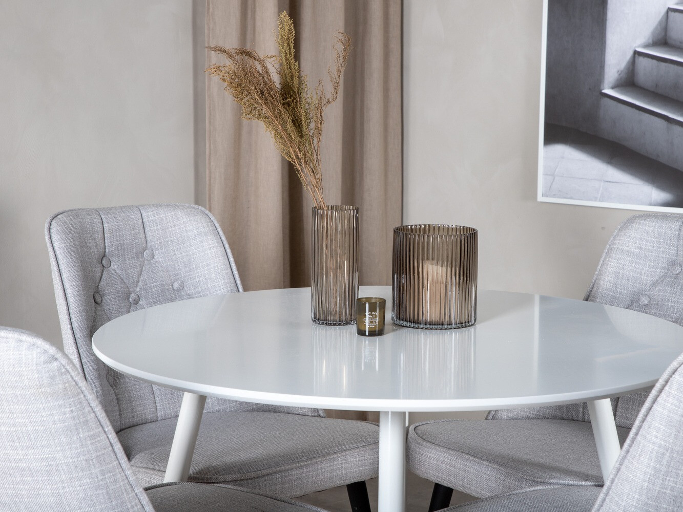 Dining set Dallas 1535 (Grey + Black)