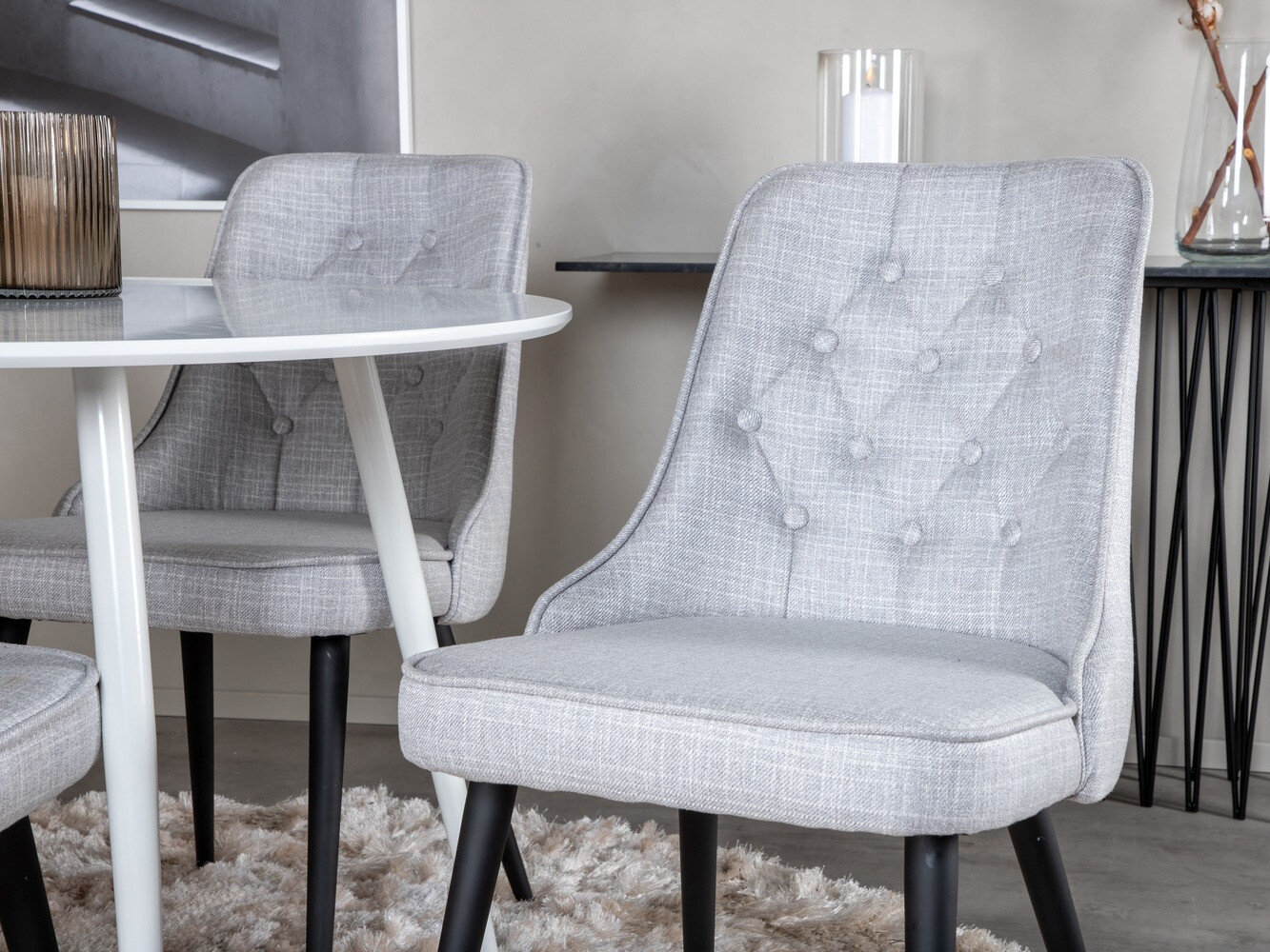 Dining set Dallas 1535 (Grey + Black)