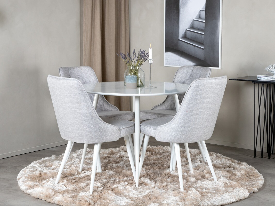 Dining set Dallas 1535 (Grey + White)