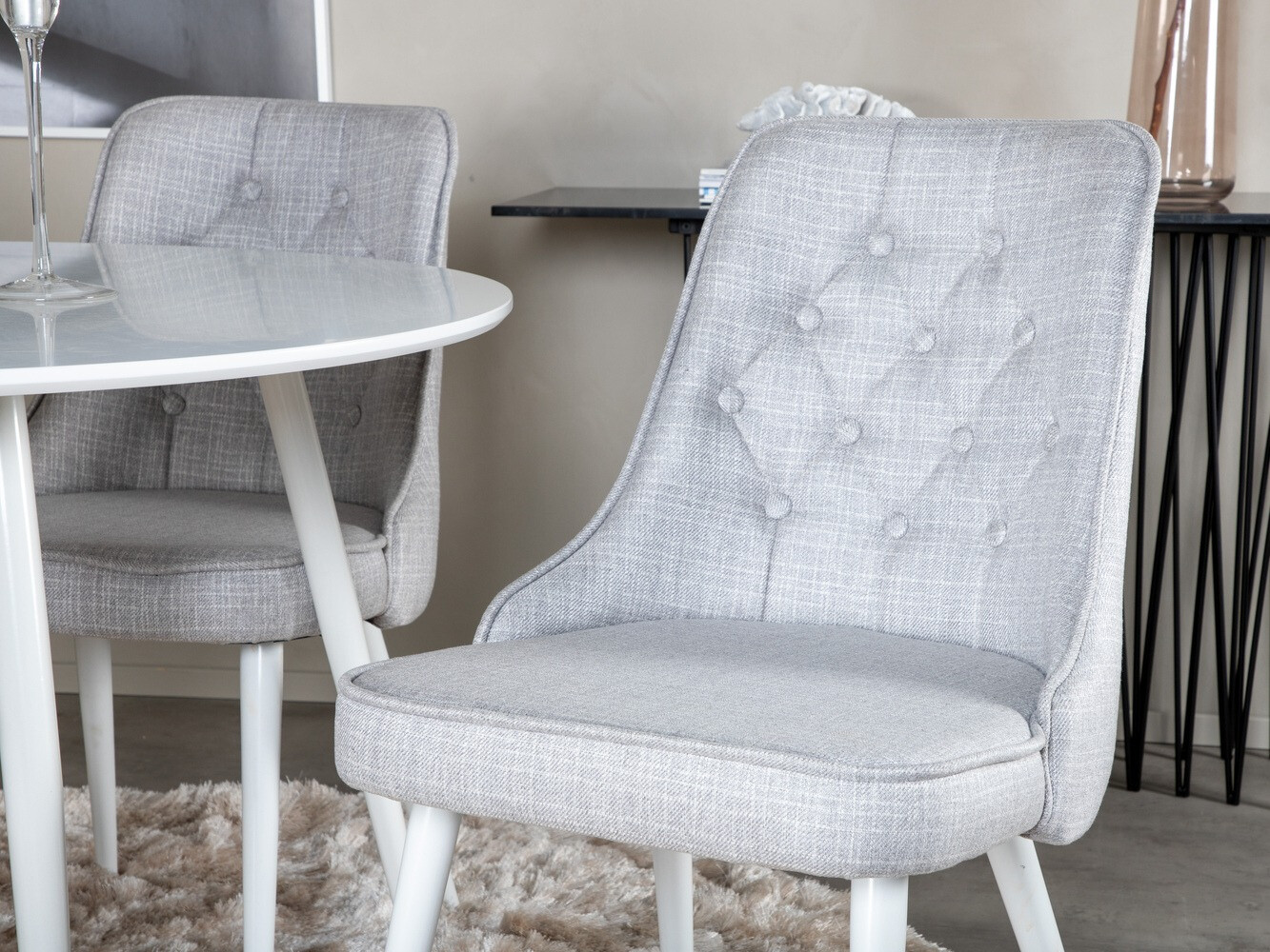 Dining set Dallas 1535 (Grey + White)