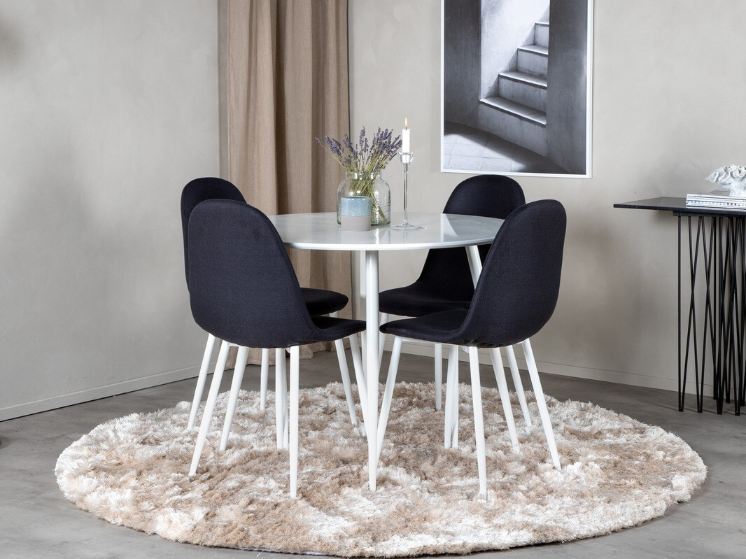 Dining set Dallas 1540 (Black + White)