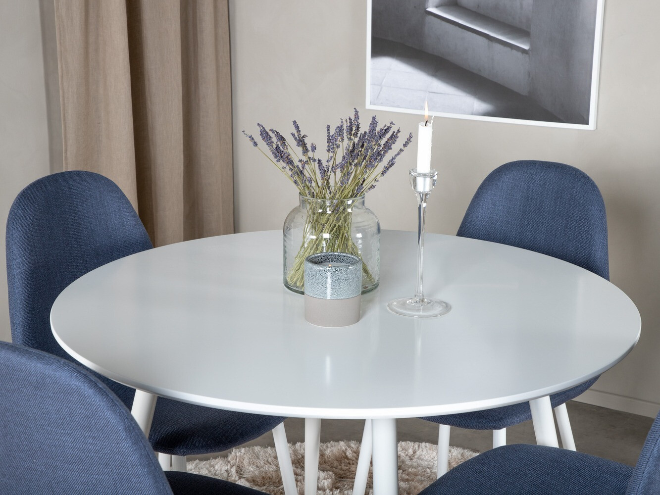 Dining set Dallas 1540 (Blue + White)