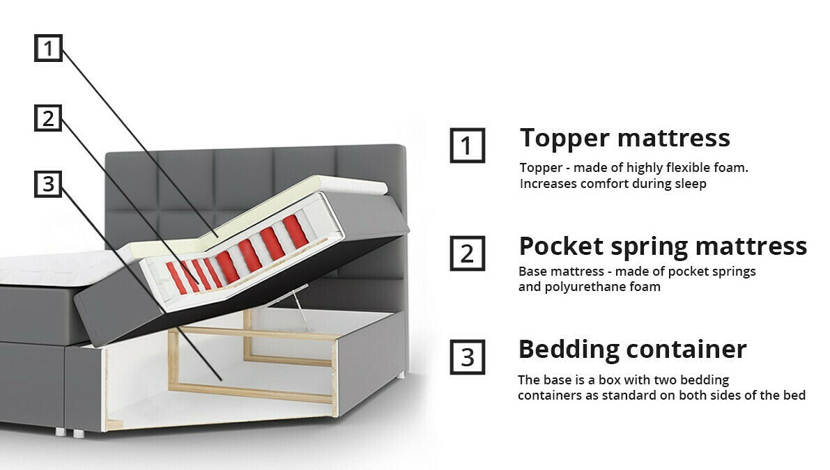 Continental bed Campania (Soft 017)